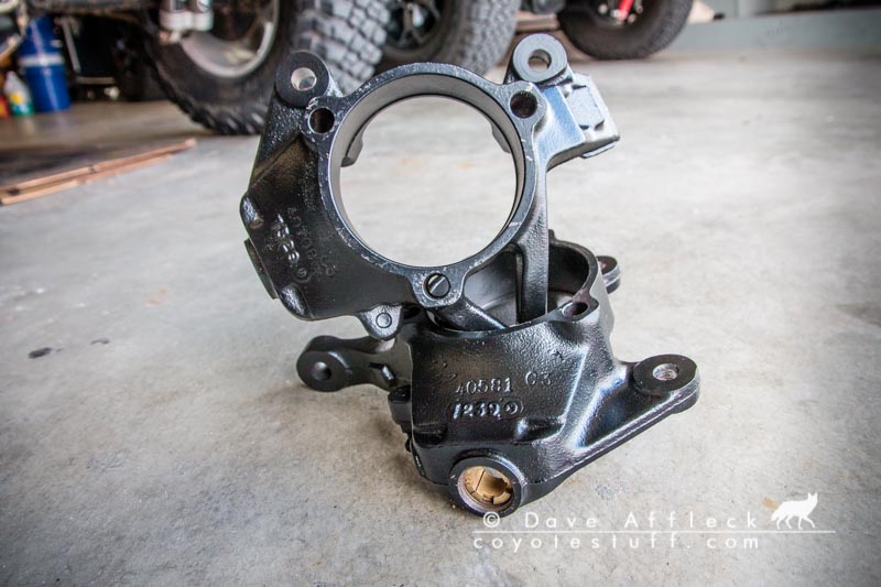 '88 XJ knuckles ready for big brakes