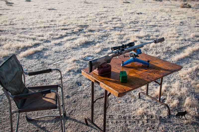 .17 Predator on folding table ready to shoot some groups