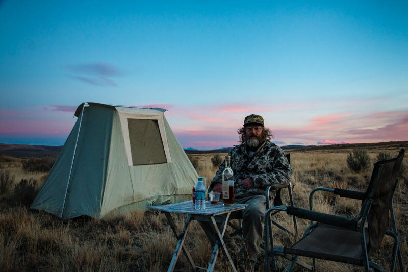 Tim in coyote camp