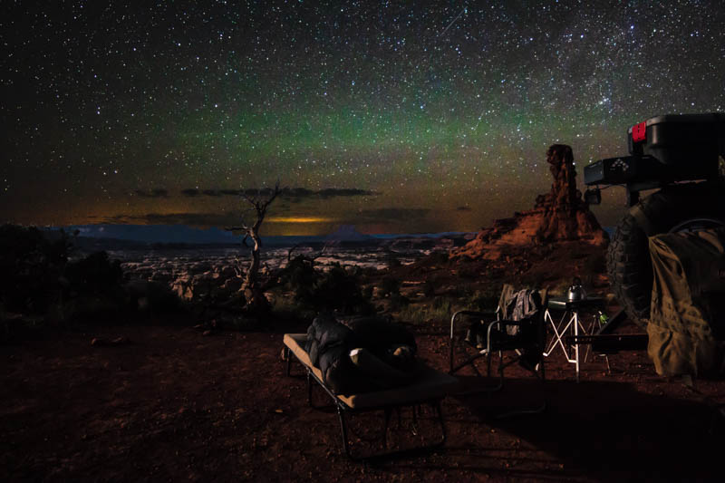 Cot camp under the stars